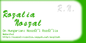 rozalia noszal business card